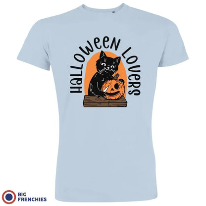 Halloween Lovers With a Cat Men's Organic Cotton Tee - Create Marketplace