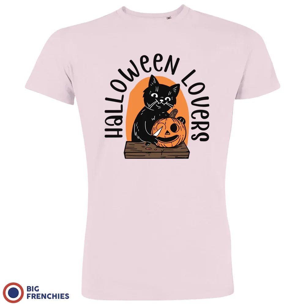 Halloween Lovers With a Cat Men's Organic Cotton Tee - Create Marketplace
