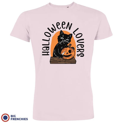 Halloween Lovers With a Cat Men's Organic Cotton Tee - Create Marketplace