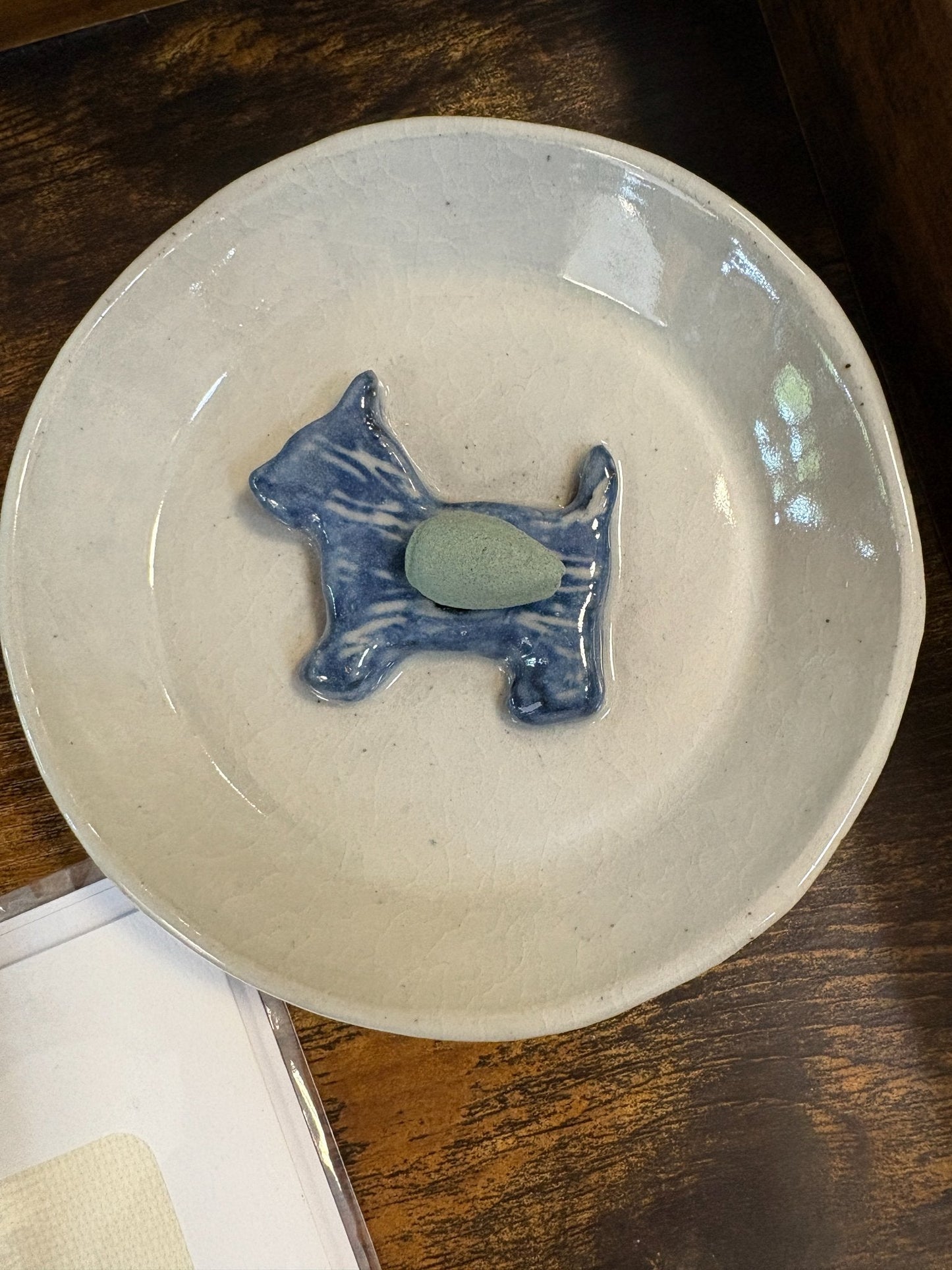 Handmade Ceramic Cone Incense Burner - Dog - Create Marketplace