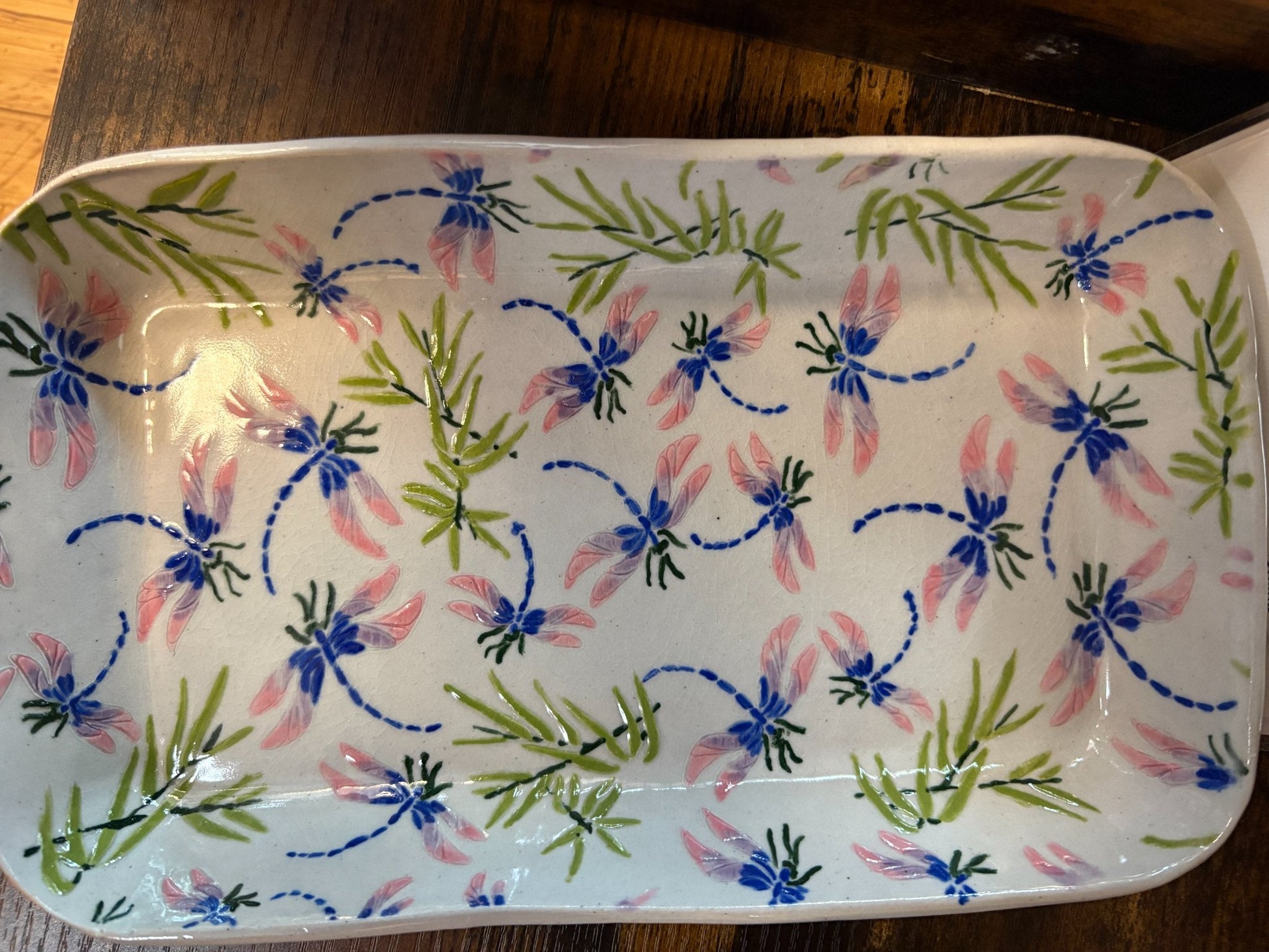Handmade Ceramic Dish - Dragnonflies - Create Marketplace