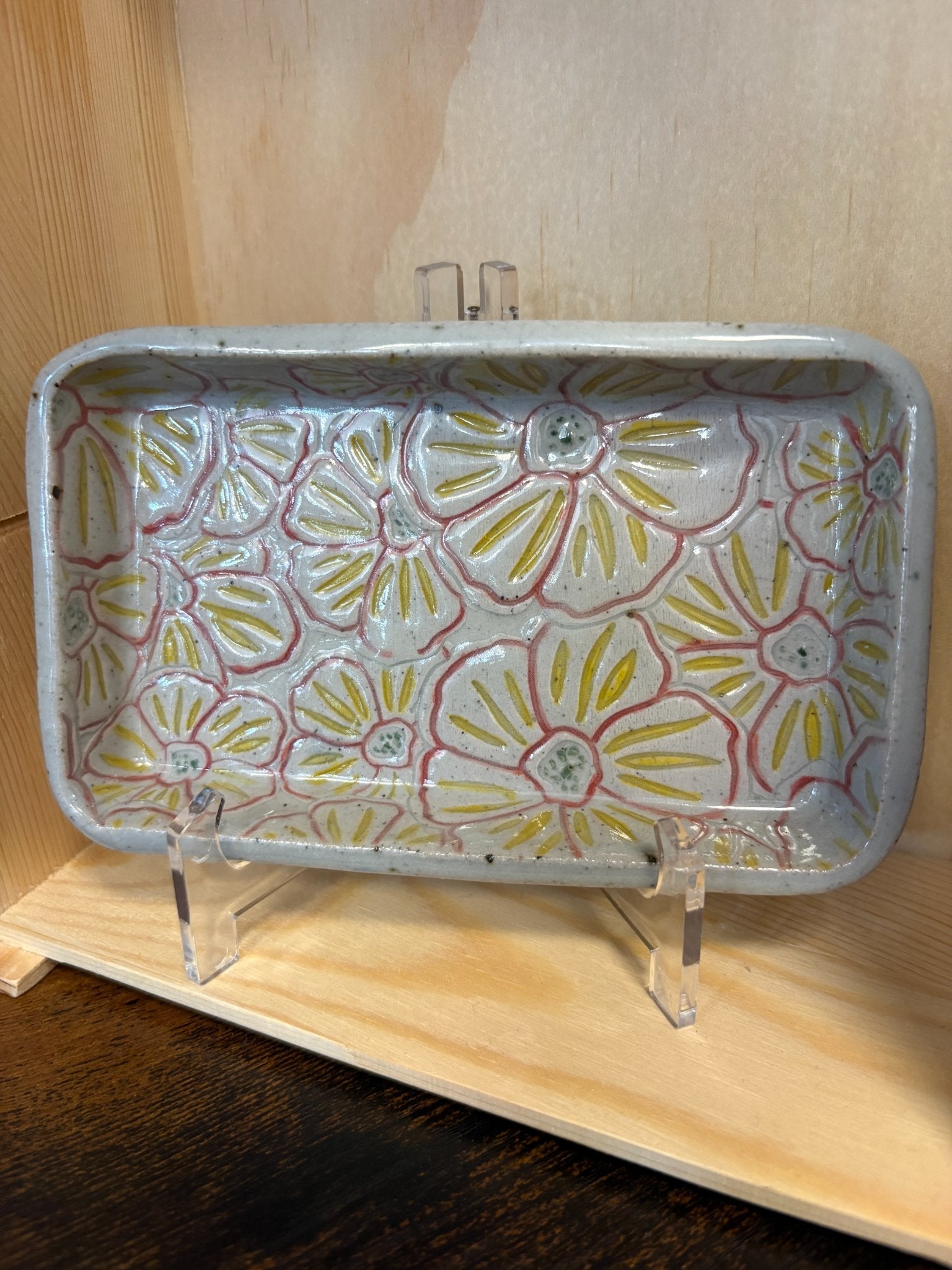 Handmade Ceramic Dish - Floral - Create Marketplace