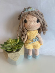 Handmade doll with blue headband - Create Marketplace