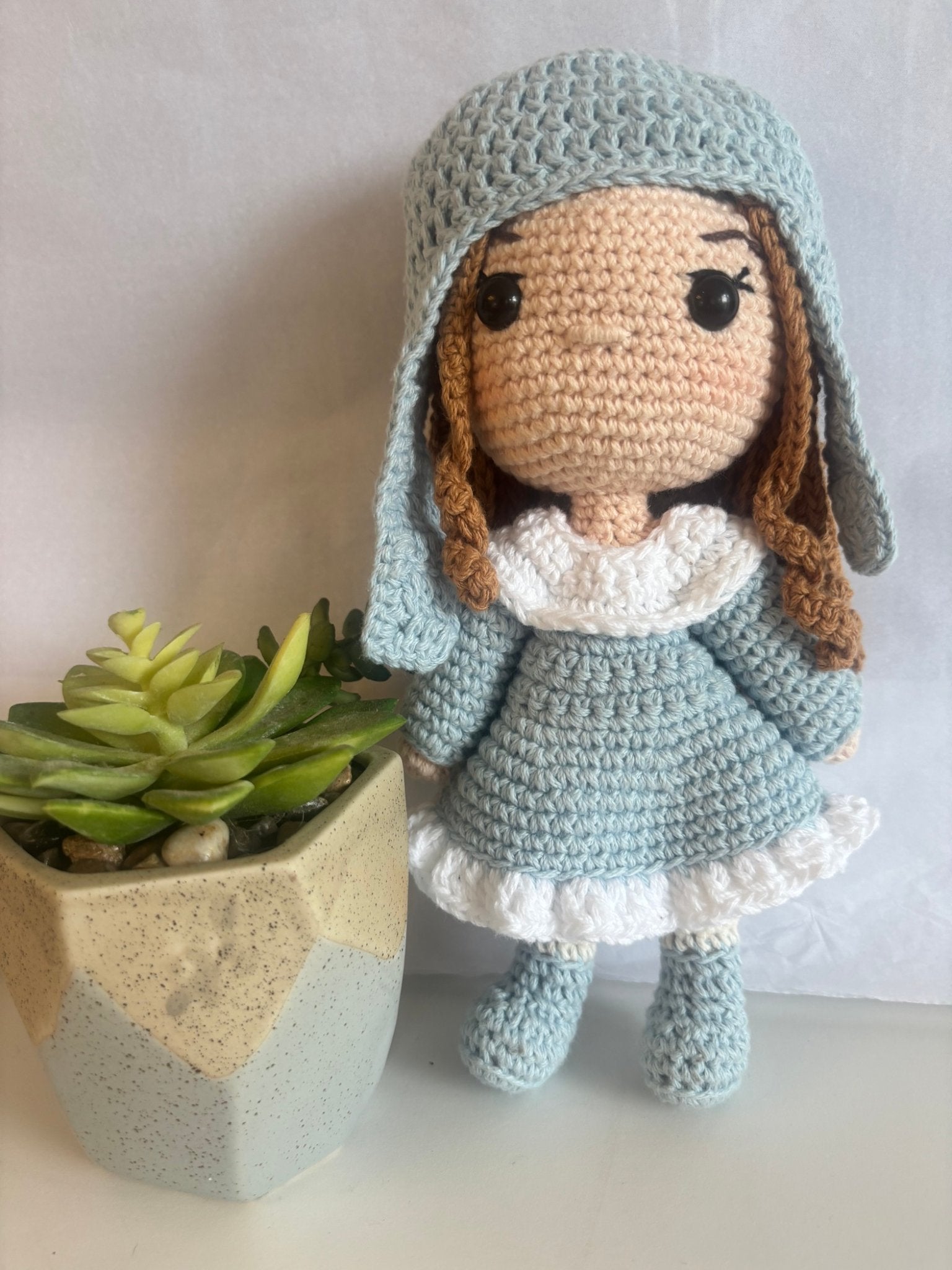 Handmade ready for winter crochet doll - Create Marketplace