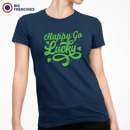Happy Go Lucky Women's Organic Cotton Tee - Create Marketplace