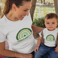 Happy St Patrick's Day Rainbow Mom and Child Organic Cotton T-Shirts family Set (Set of 2) - Create Marketplace