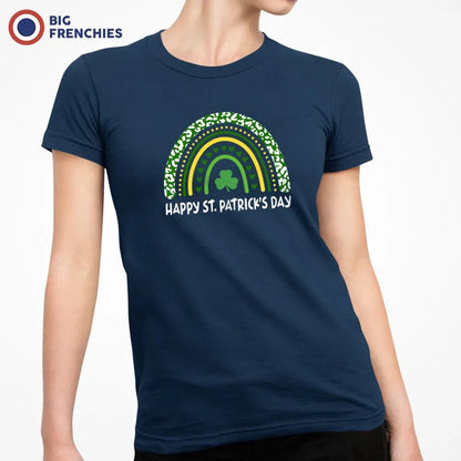 Happy St Patrick's Day Rainbow Women's Organic Cotton Tee - Create Marketplace