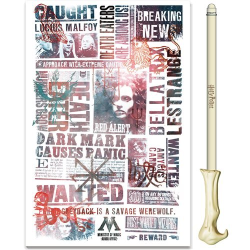 Harry Potter Daily Prophet Newspaper Journal with Wand Pen - Create Marketplace