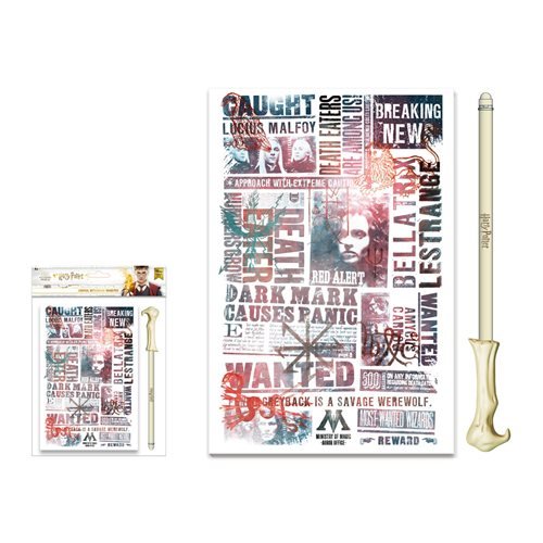 Harry Potter Daily Prophet Newspaper Journal with Wand Pen - Create Marketplace