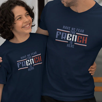 Have No Fear The French Is Here Dad and Child Organic Cotton T-Shirts family Set (Set of 2) - Create Marketplace