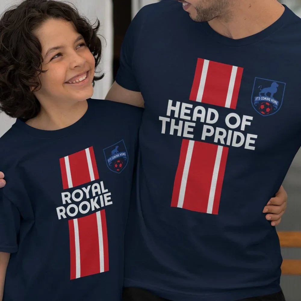 Head of The Pride, Royal Rookie Dad and Child Organic Cotton T-Shirts Family Set (Set of 2) - Create Marketplace
