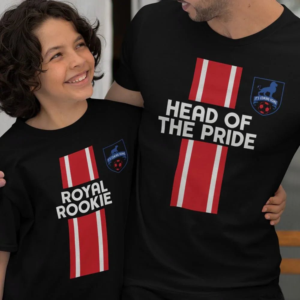 Head of The Pride, Royal Rookie Dad and Child Organic Cotton T-Shirts Family Set (Set of 2) - Create Marketplace