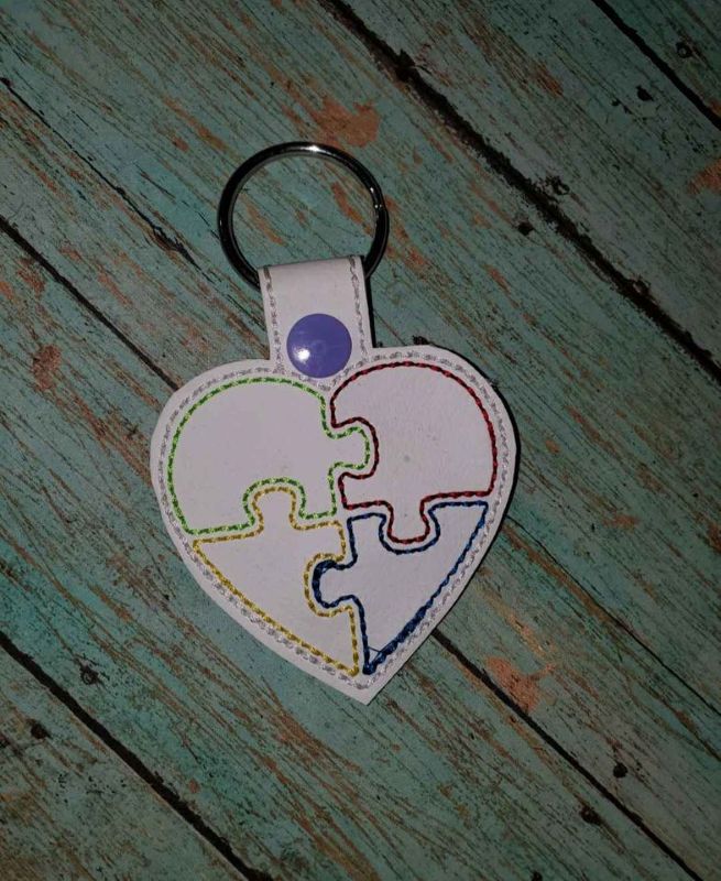 Heart Puzzle Keychain - Create Marketplace