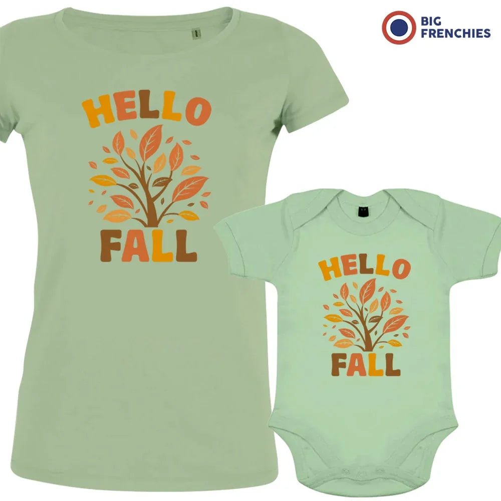 Hello Fall Mom and Child Organic Cotton family Set (Set of 2) - Create Marketplace