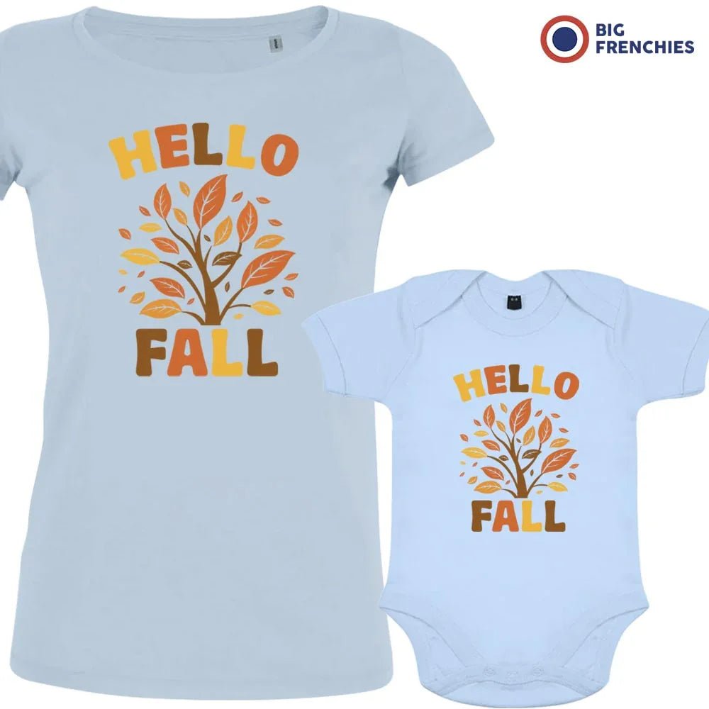 Hello Fall Mom and Child Organic Cotton family Set (Set of 2) - Create Marketplace