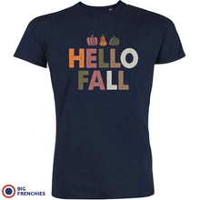 Hello Fall With Pumpkin Men's Organic Cotton Tee - Create Marketplace