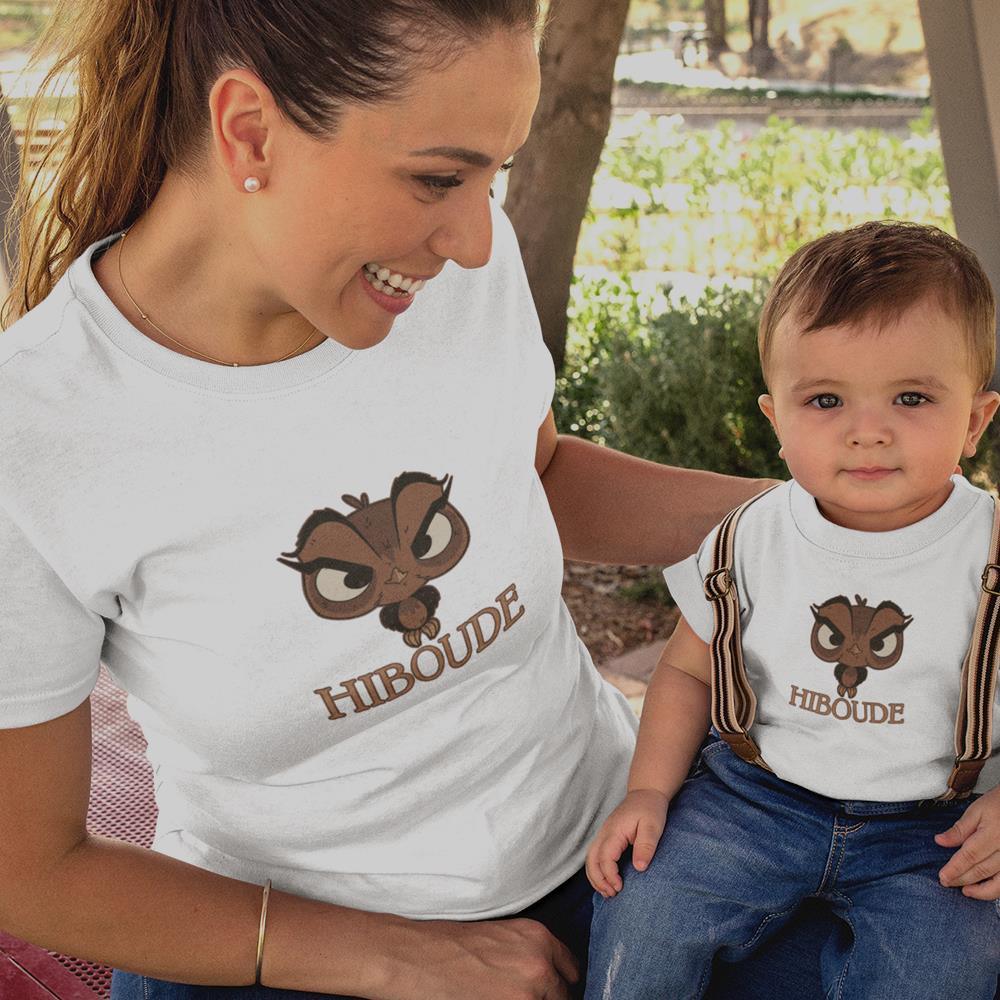 Hiboude Mom and Child Organic Cotton T-Shirts family Set (Set of 2) - Create Marketplace