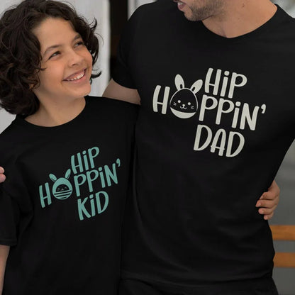 Hip Hoppin' Dad and Child Organic Cotton T-Shirts Family Set (Set of 2) - Create Marketplace