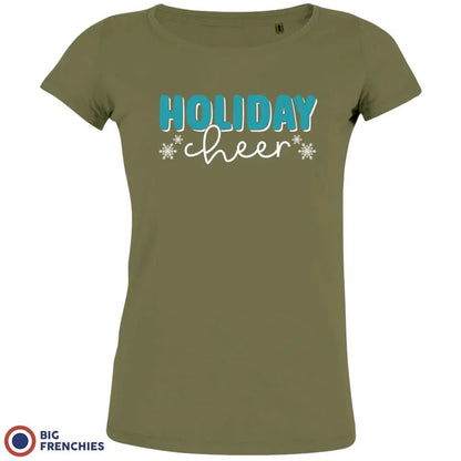 Holiday Cheer Christmas Women's Organic Cotton Tee - Create Marketplace