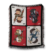 Horror Card Tapestry Throw Blanket (50x60 Inches) - Create Marketplace
