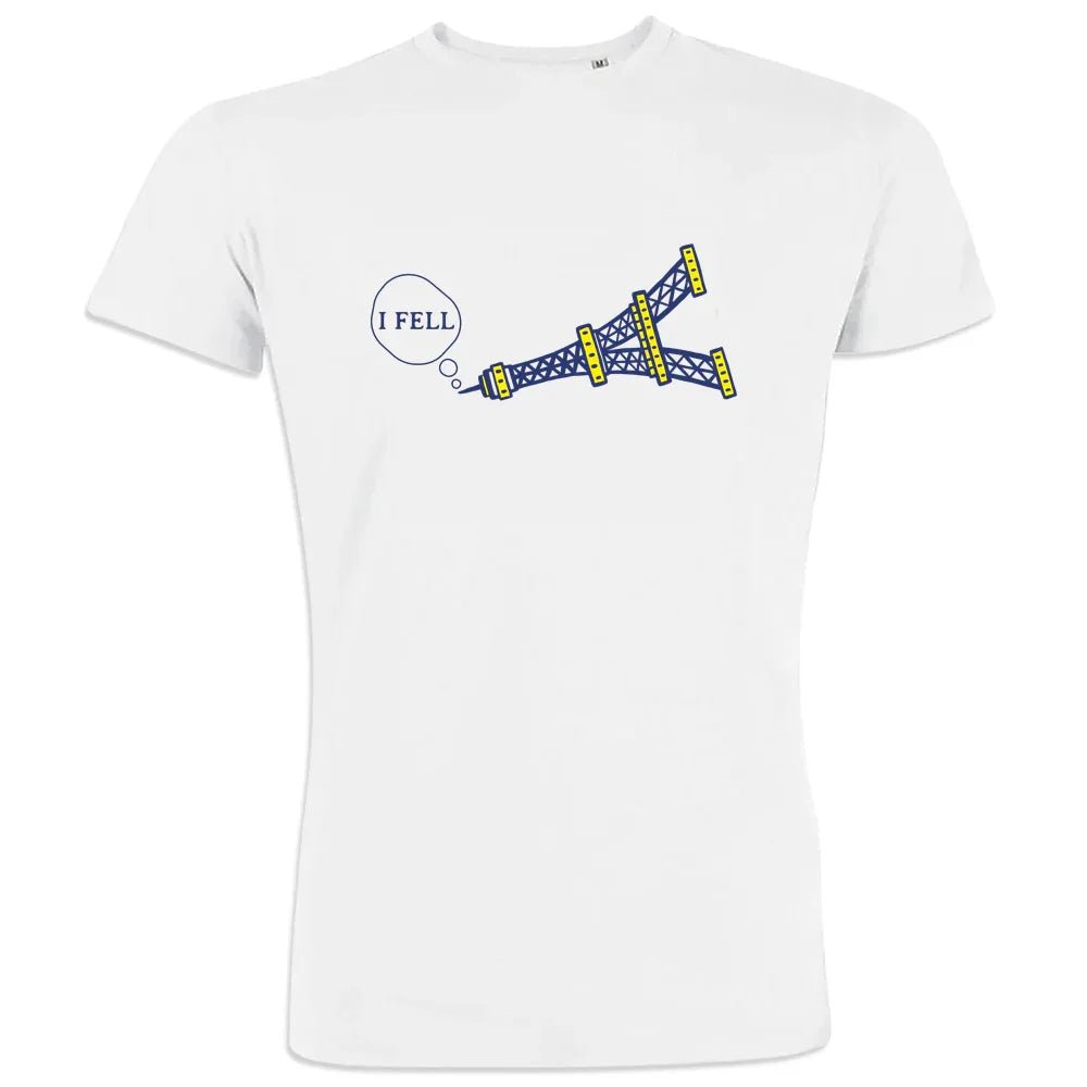 I Fell Tower Men's Organic Cotton Tee - Create Marketplace