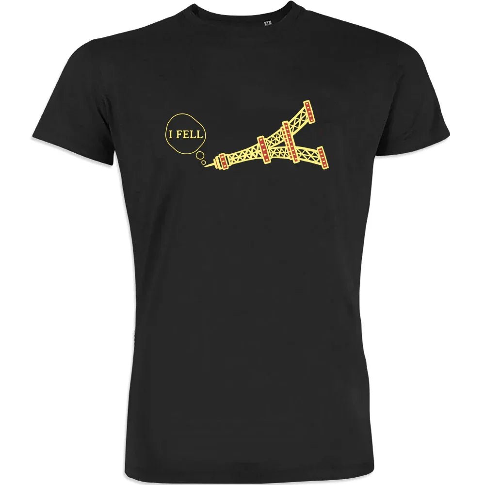 I Fell Tower Men's Organic Cotton Tee - Create Marketplace