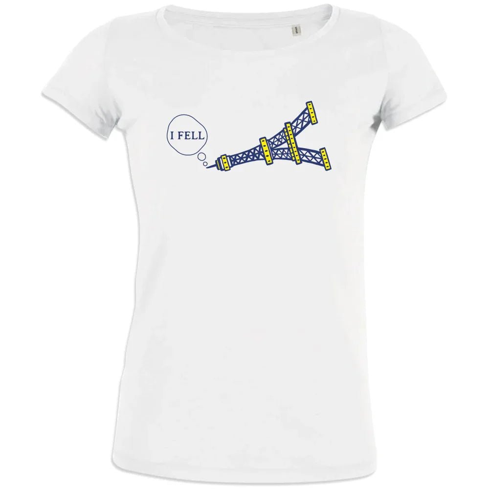 I Fell Tower Women's Organic Cotton Tee - Create Marketplace