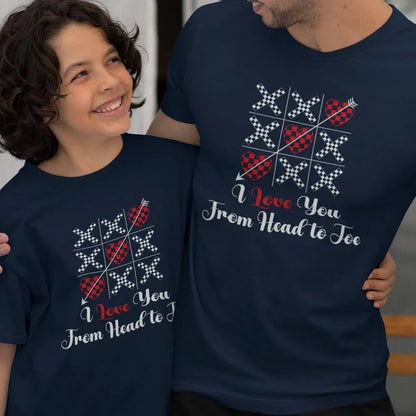 I Love You From Head To Toe Dad and Child Organic Cotton T-Shirts family Set (Set of 2) - Create Marketplace