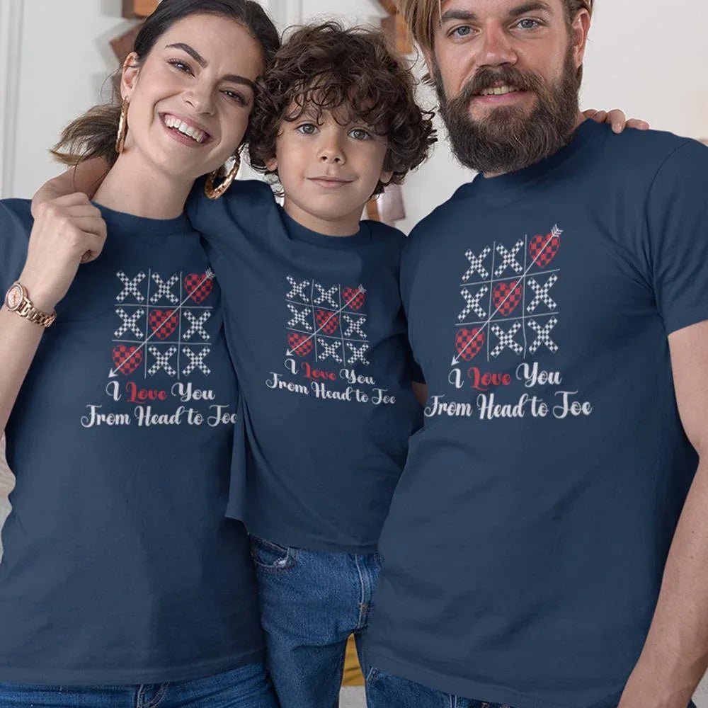 I Love You From Head To Toe Matching Organic Cotton T-Shirts Family Set (Set of 3) - Create Marketplace