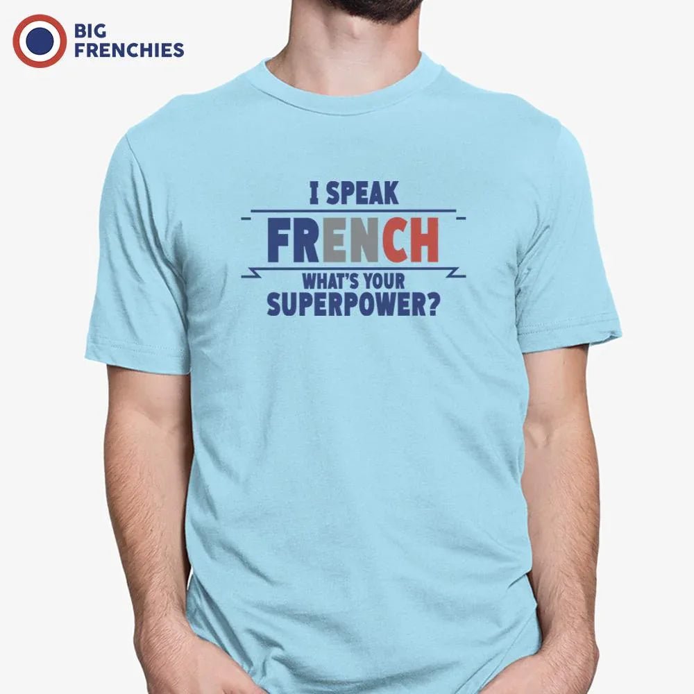 I Speak French What's Your Superpower? Men's Organic Cotton Tee - Create Marketplace