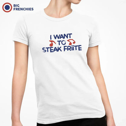I Want To Steak Friite Women's Organic Cotton Tee - Create Marketplace
