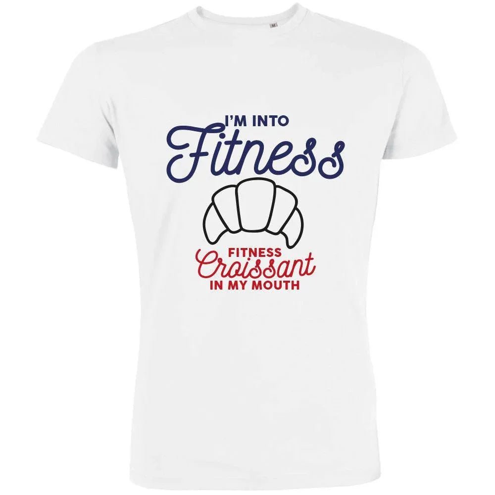 I'm Into Fitness Fitness Croissant In My Mouth Men's Organic Tee - Create Marketplace