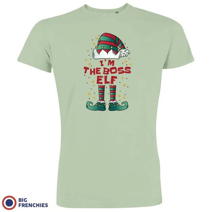 I'M The Boss ELF Christmas Men's Organic Cotton Tee - Create Marketplace