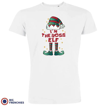I'M The Boss ELF Christmas Men's Organic Cotton Tee - Create Marketplace