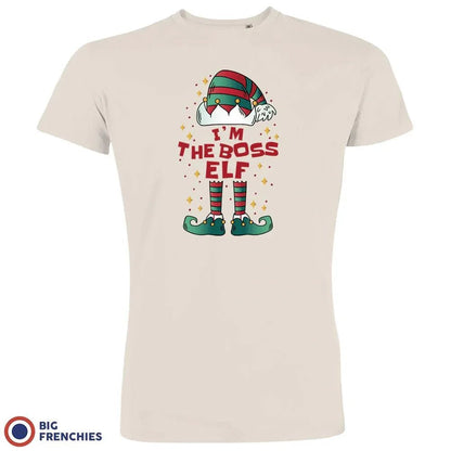 I'M The Boss ELF Christmas Men's Organic Cotton Tee - Create Marketplace