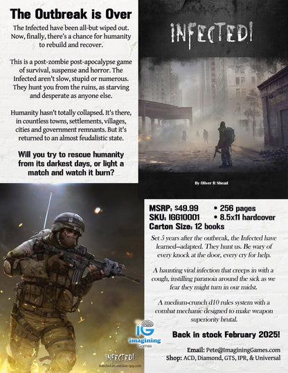 Infected! (RPG Book + PDF) Hardcover - Create Marketplace