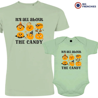 It's All About The Candy Halloween Dad and Child Organic Cotton family Set (Set of 2) - Create Marketplace