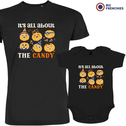 It's All About The Candy Halloween Dad and Child Organic Cotton family Set (Set of 2) - Create Marketplace
