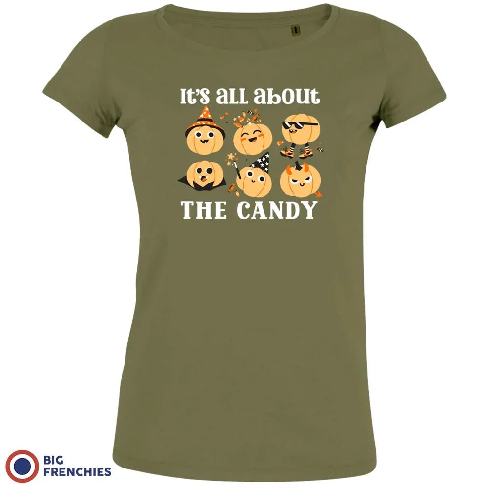 It's All About The Candy Halloween Women's Organic Cotton Tee - Create Marketplace