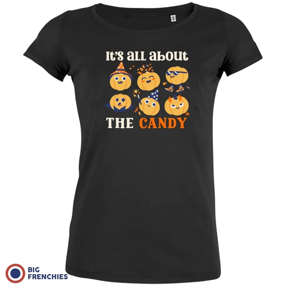 It's All About The Candy Halloween Women's Organic Cotton Tee - Create Marketplace