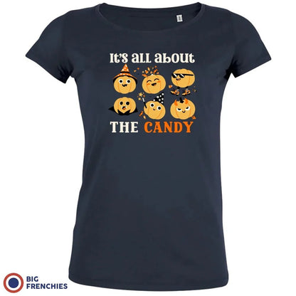 It's All About The Candy Halloween Women's Organic Cotton Tee - Create Marketplace