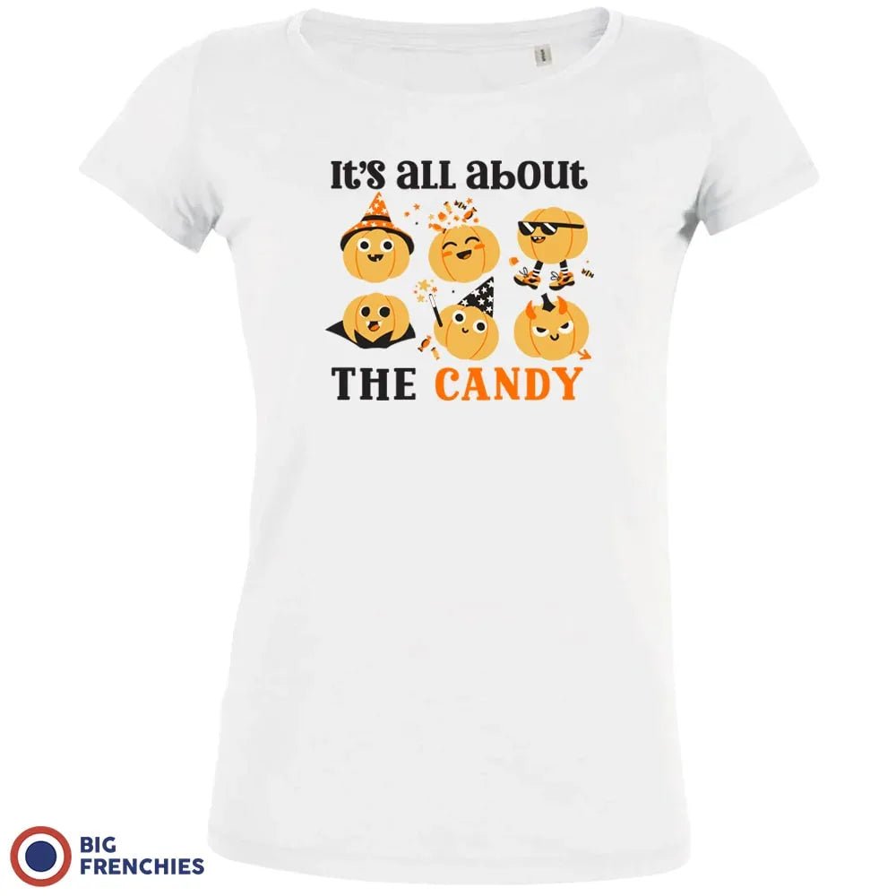 It's All About The Candy Halloween Women's Organic Cotton Tee - Create Marketplace