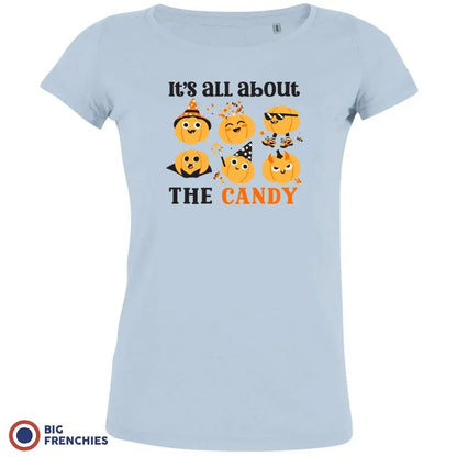 It's All About The Candy Halloween Women's Organic Cotton Tee - Create Marketplace