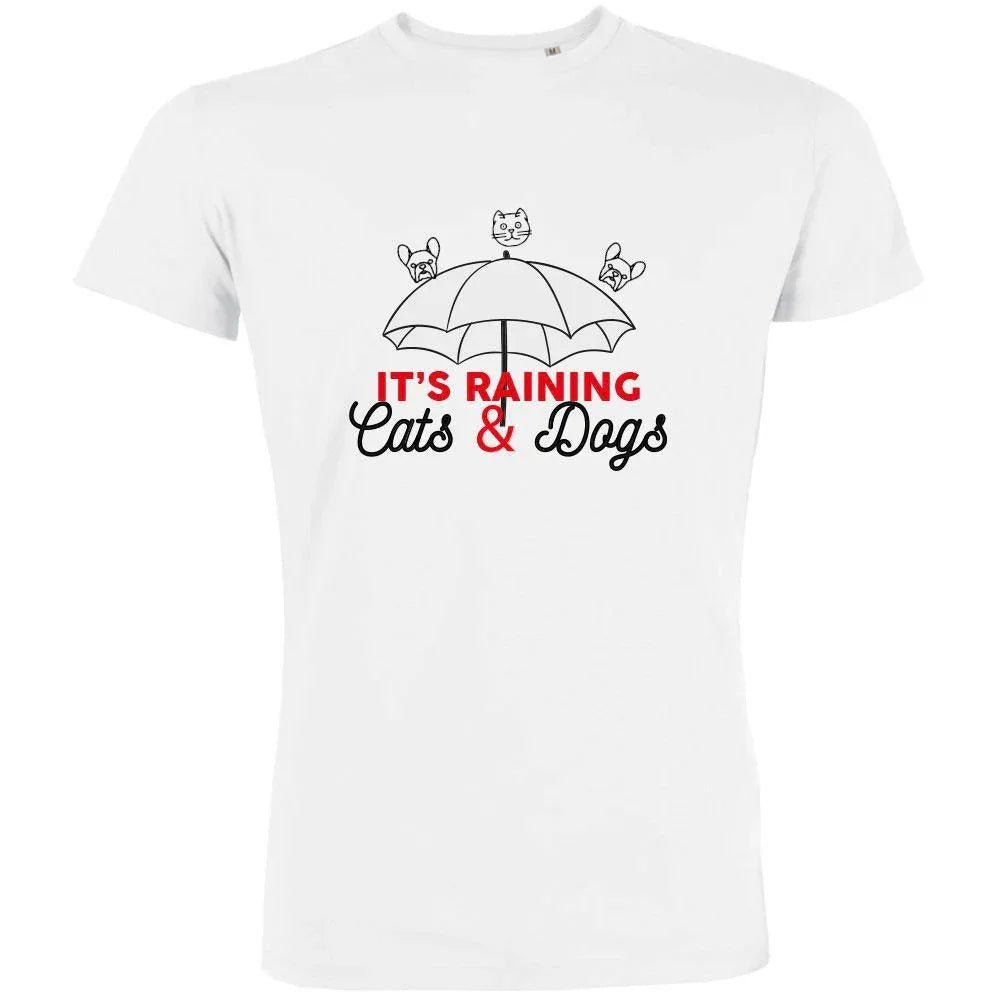 It's Raining Cats And Dogs Men's Organic Tee - Create Marketplace