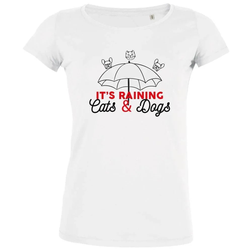 It's Raining Cats & Dogs Women's Organic Tee - Create Marketplace
