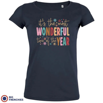It's The Most Wonderful Time Of The Year Christmas Women's Organic Cotton Tee - Create Marketplace
