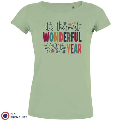 It's The Most Wonderful Time Of The Year Christmas Women's Organic Cotton Tee - Create Marketplace