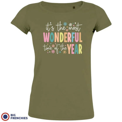 It's The Most Wonderful Time Of The Year Christmas Women's Organic Cotton Tee - Create Marketplace