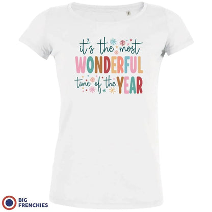 It's The Most Wonderful Time Of The Year Christmas Women's Organic Cotton Tee - Create Marketplace