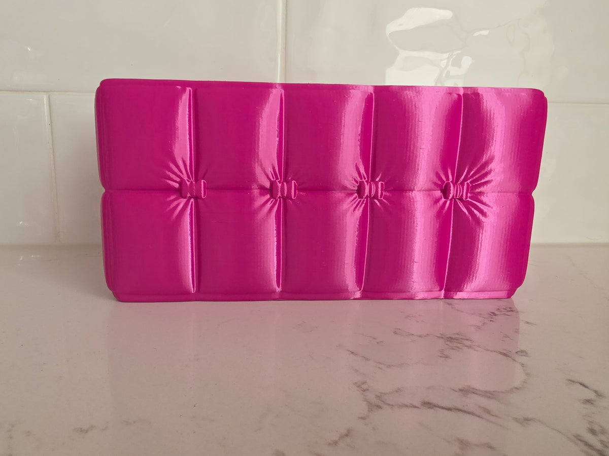 Organisateur de maquillage à nœud matelassé imprimé en 3D